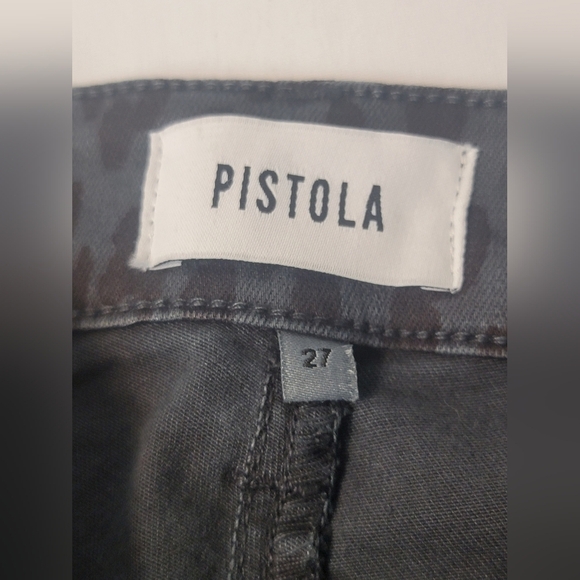 PISTOLA 27-IN Hannah Leopard Print Cargo Skinny Jean Gold Tone Cargo Zippers - Picture 5 of 9
